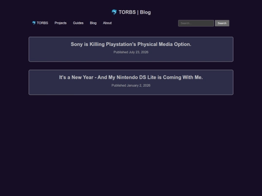 blog screenshot