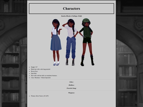 stories/Character Pages/Sandra screenshot