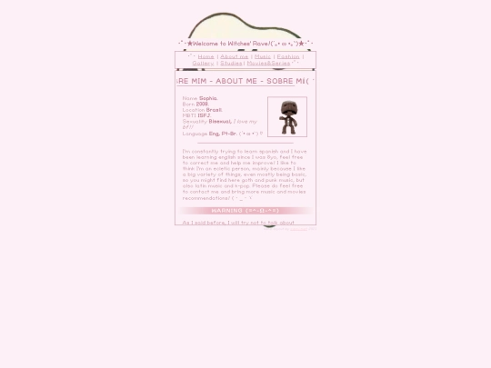 witchesrave/aboutme screenshot
