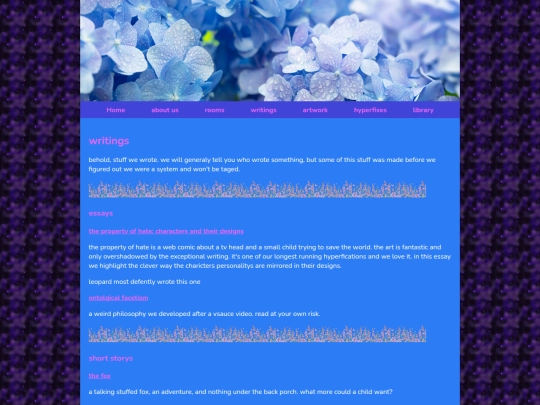 writings screenshot