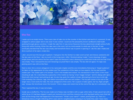 writings/thefox screenshot