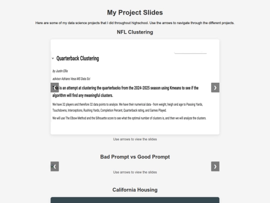 projects screenshot
