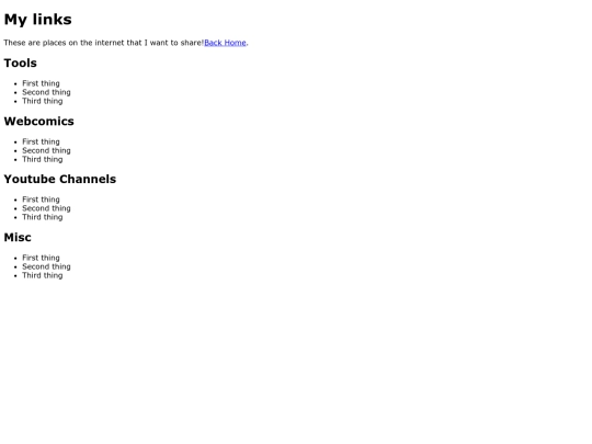 links screenshot