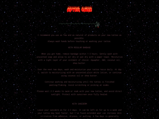 aftercare screenshot