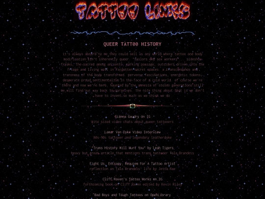 links screenshot