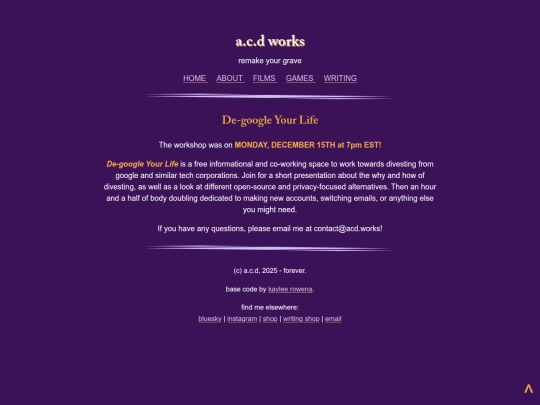 workshop screenshot