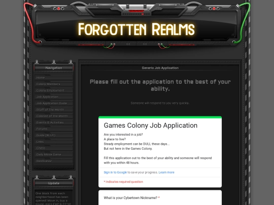 application screenshot