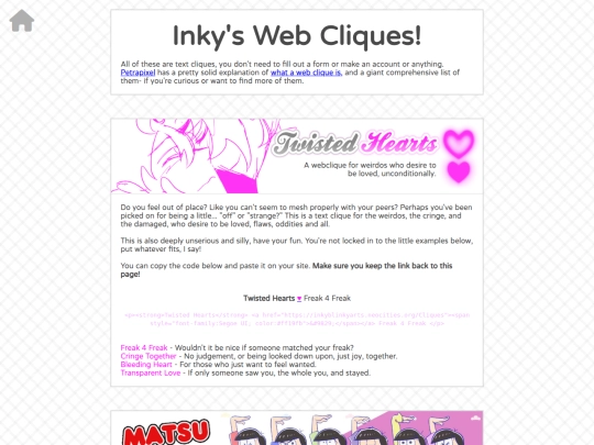 Cliques screenshot