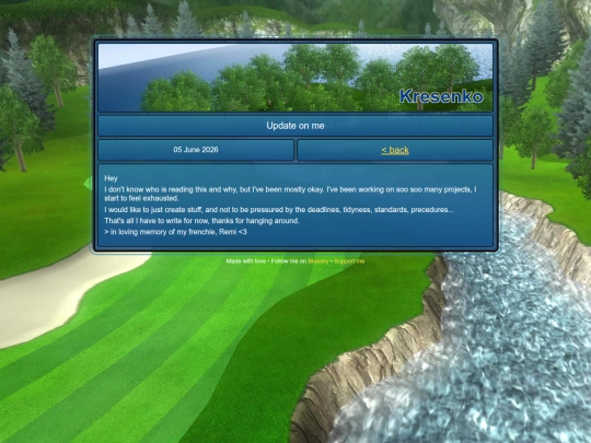 blog/update screenshot