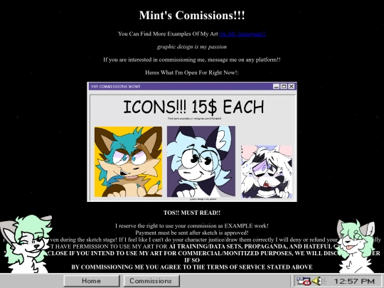 commissions screenshot