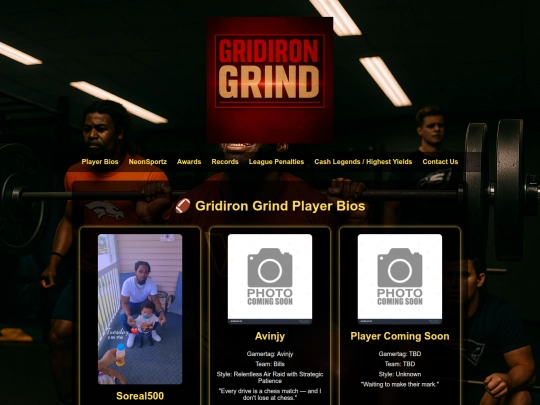 player_bios_gridiron screenshot