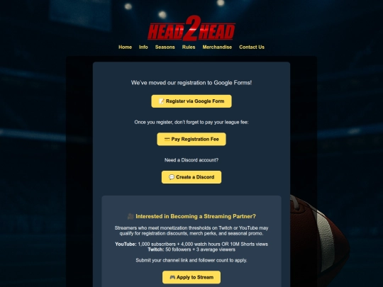 registration screenshot