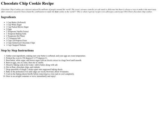 recipe screenshot