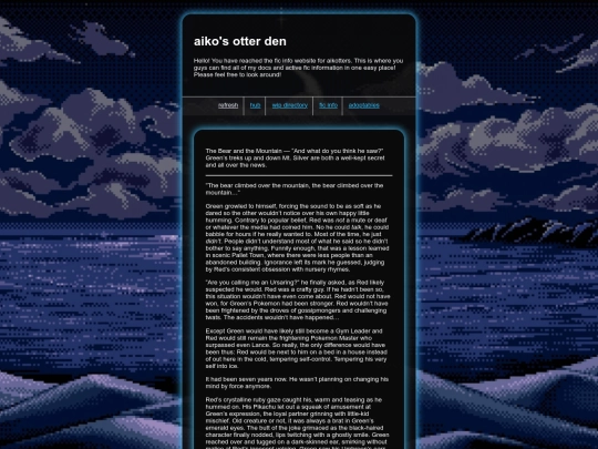 pokemon/pokemon oneshots/thebearandthemountain screenshot