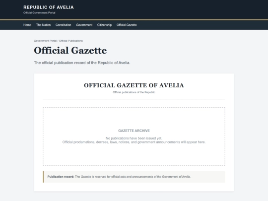 gazette screenshot