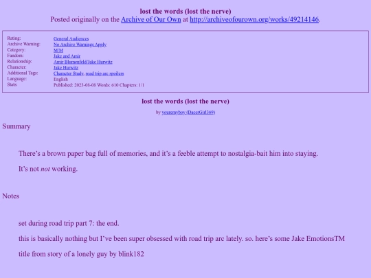 ao3fics/lost the words lost the screenshot
