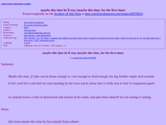 ao3fics/maybe this time hell screenshot