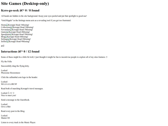dev/pages/SiteGames screenshot
