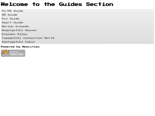 Tamagotchi/guides/guides screenshot