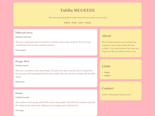projects screenshot