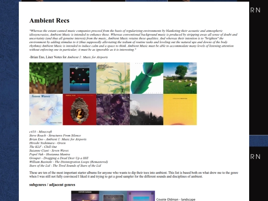 ambient/ambientrecs screenshot