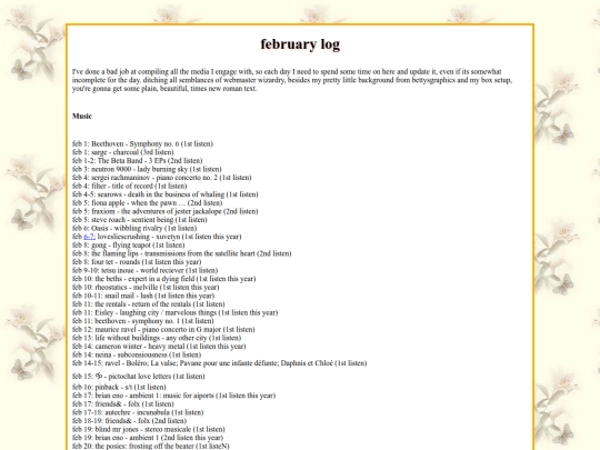 log/february screenshot
