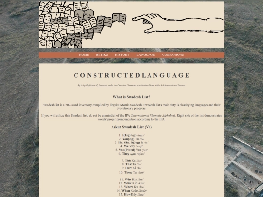 swadeshlist screenshot