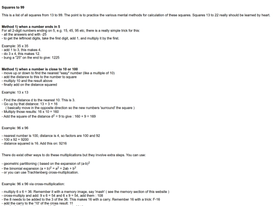 cinnamon/learning_cards/squares_to_99 screenshot