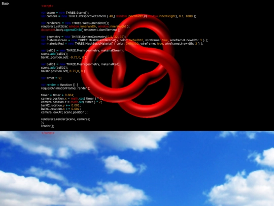 ThreeJsTorusKnotCode screenshot