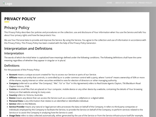 privacy-policy screenshot