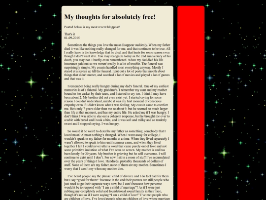 david's room/blog screenshot