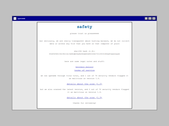 safety screenshot