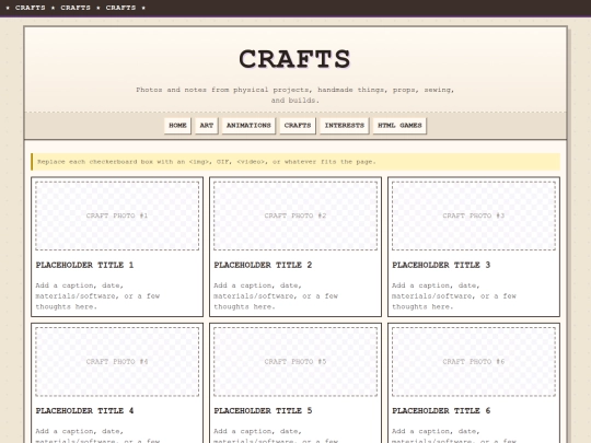 crafts screenshot