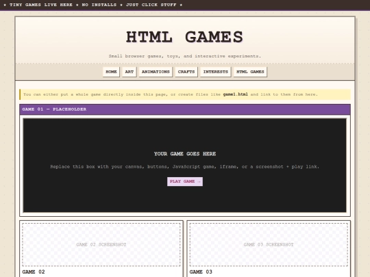 games screenshot