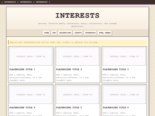 interests screenshot