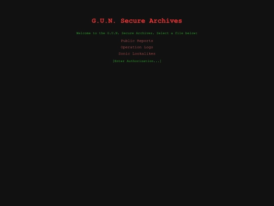 G.U.N. Website/gun_homepage screenshot