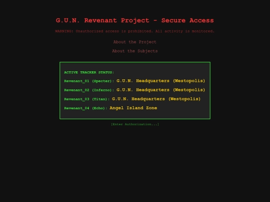 G.U.N. Website/gun_revenant_homepage screenshot