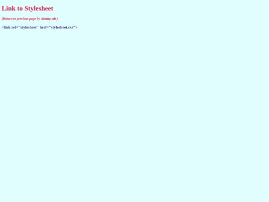 HTML-CSS-JS Library/Link to Stylesheet screenshot
