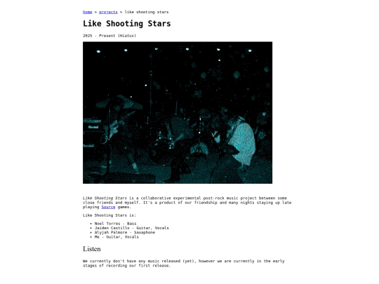 projects/likeshootingstars screenshot