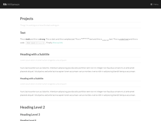 projects screenshot