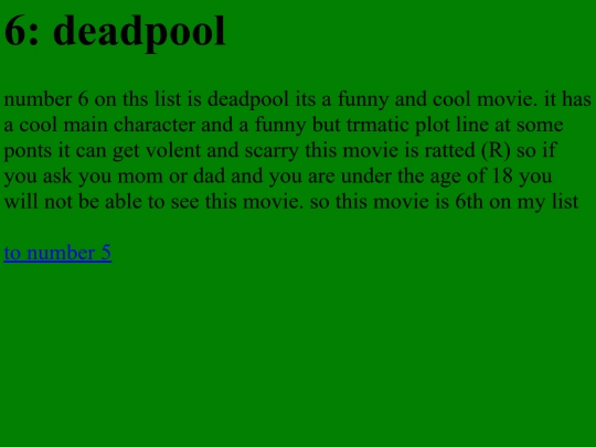 number 6 screenshot