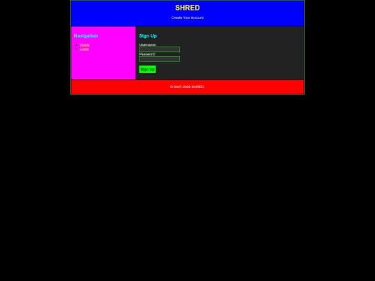 signup screenshot