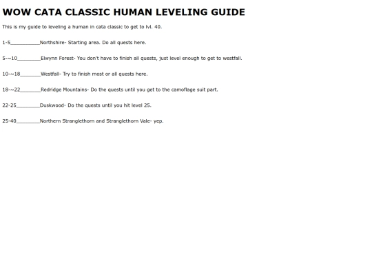 catahumanguide screenshot
