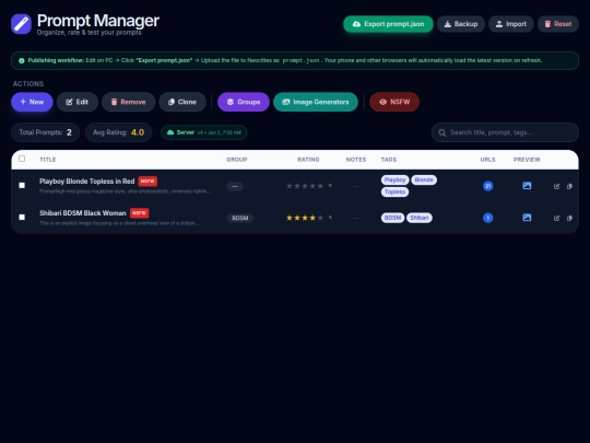 prompt-manager screenshot