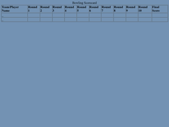 Scorecards-Assignment-Bowling screenshot