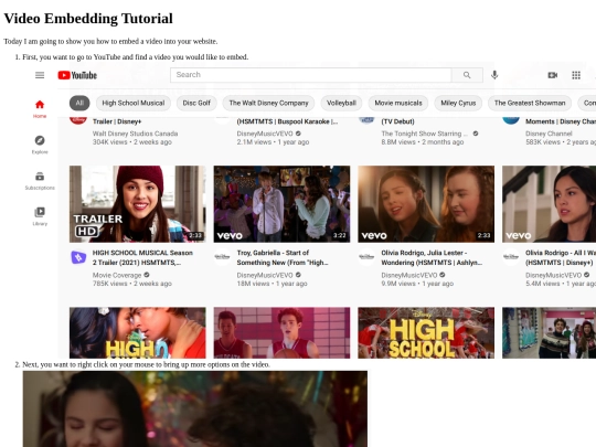 video-embedding-tutorial-assignment screenshot