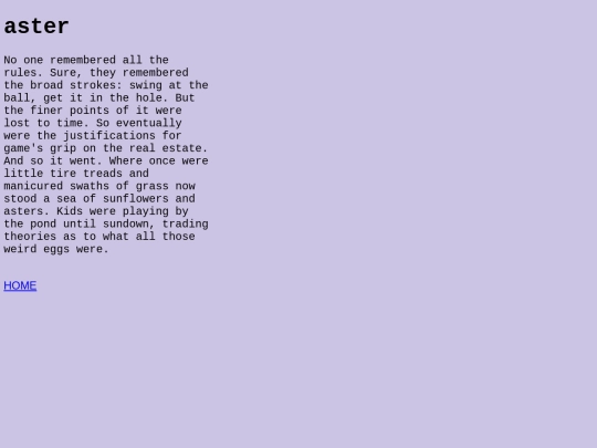 poetry/aster screenshot