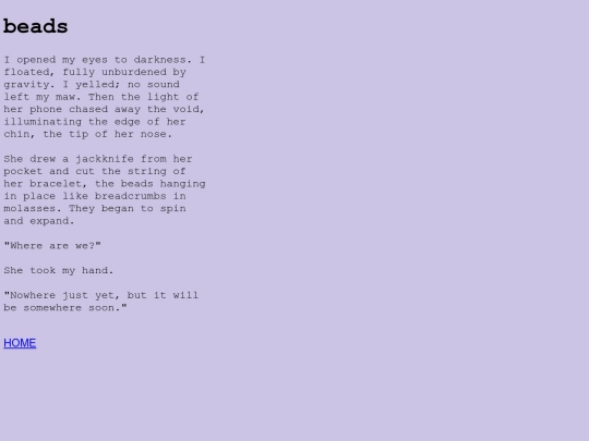 poetry/beads screenshot
