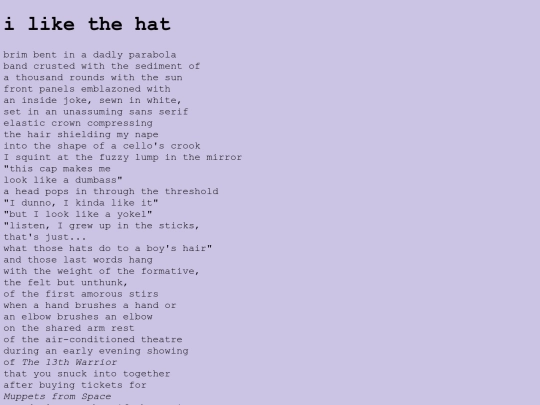 poetry/ilikethehat screenshot