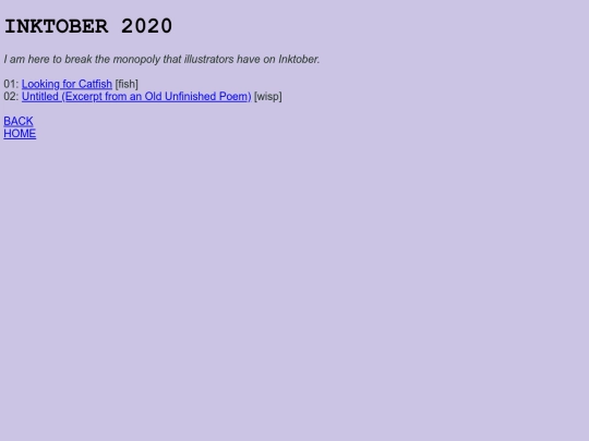 poetry/inktober2020 screenshot